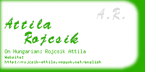 attila rojcsik business card